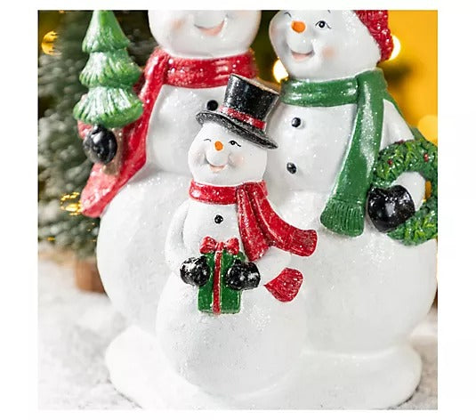 10"H Christmas Resin Snowman Family Table Decor