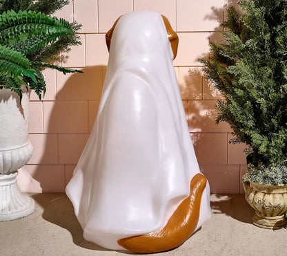 28" Illuminated Halloween Dog with Basket