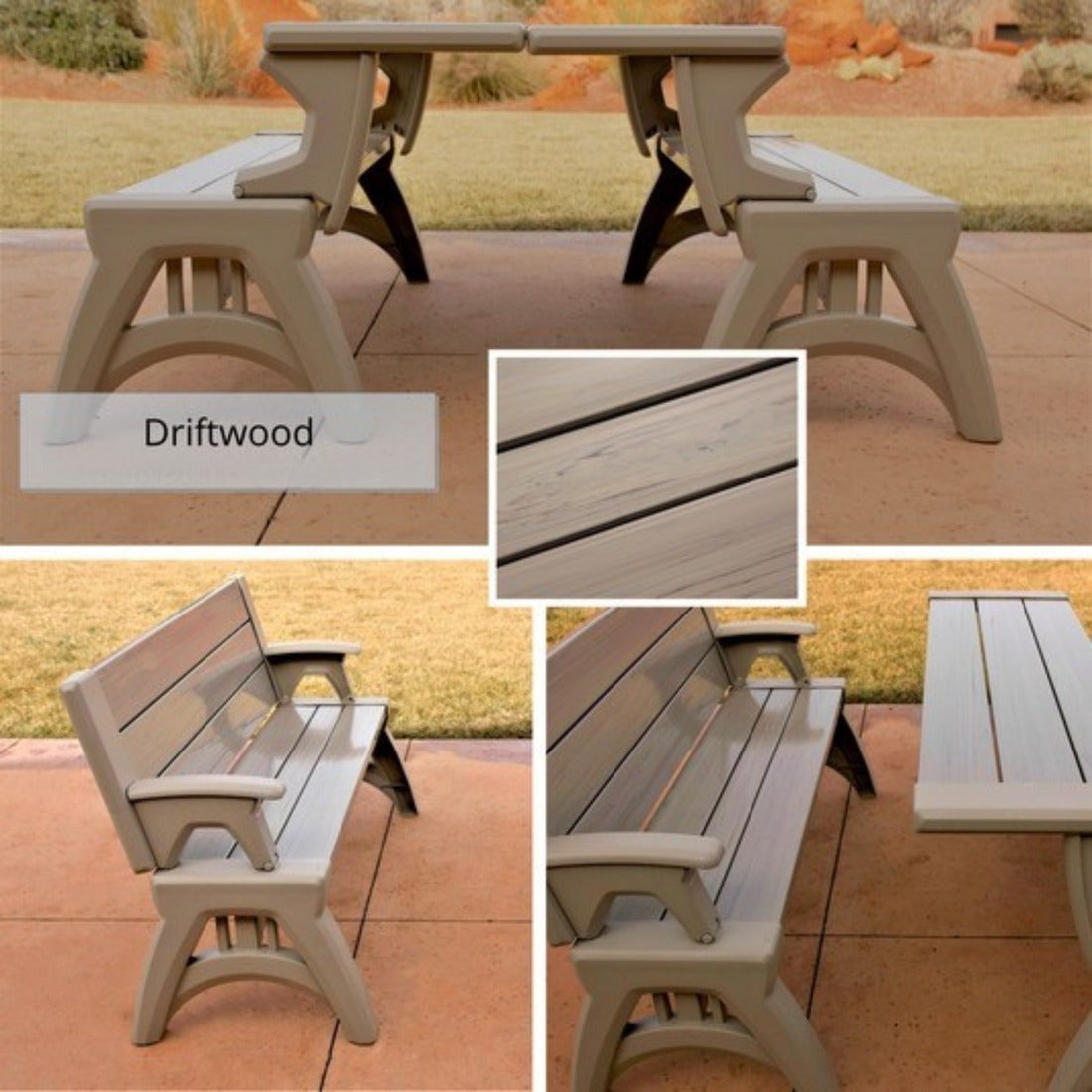Gen 2 2-in-1 Outdoor Convertible Bench to Picnic Table
