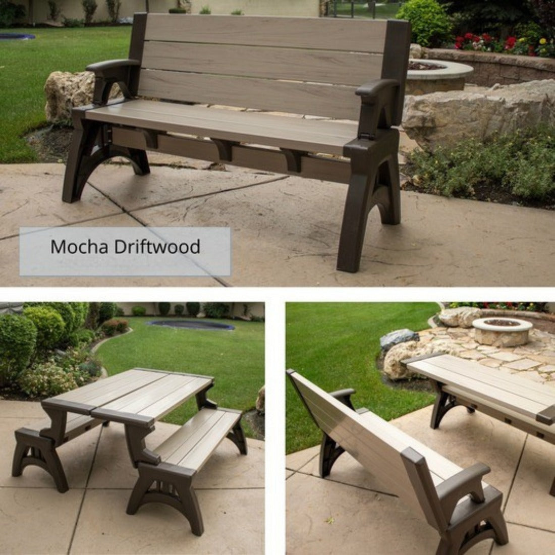 Gen 2 2-in-1 Outdoor Convertible Bench to Picnic Table
