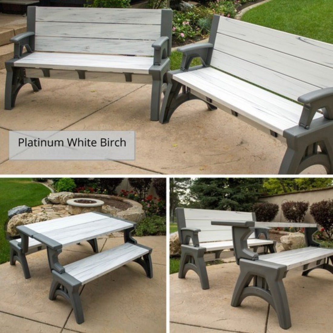 Gen 2 2-in-1 Outdoor Convertible Bench to Picnic Table
