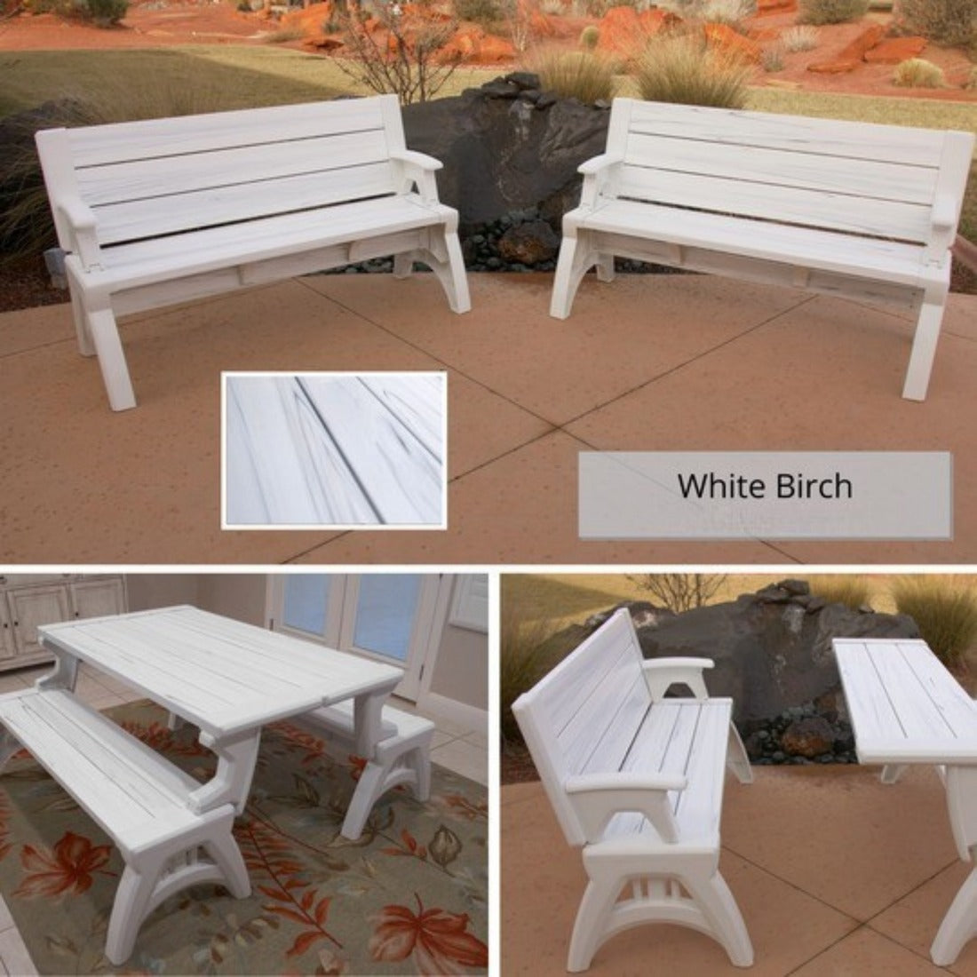 Gen 2 2-in-1 Outdoor Convertible Bench to Picnic Table