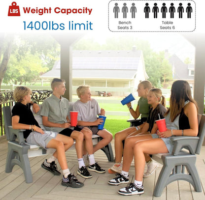 Gen 2 2-in-1 Outdoor Convertible Bench to Picnic Table